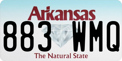 AR license plate 883WMQ