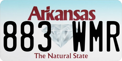 AR license plate 883WMR