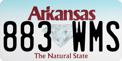 AR license plate 883WMS