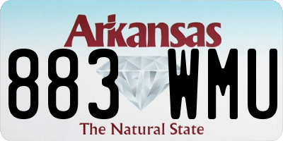 AR license plate 883WMU