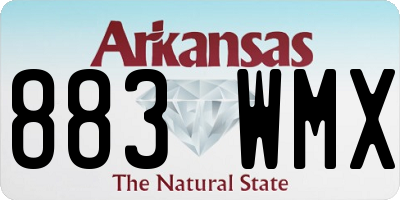 AR license plate 883WMX