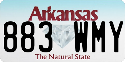 AR license plate 883WMY