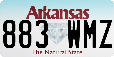 AR license plate 883WMZ