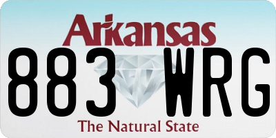 AR license plate 883WRG