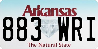 AR license plate 883WRI