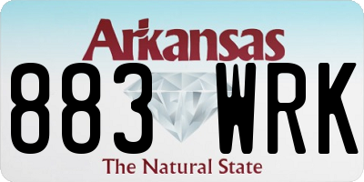 AR license plate 883WRK