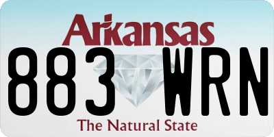 AR license plate 883WRN