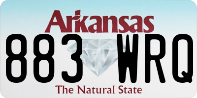 AR license plate 883WRQ