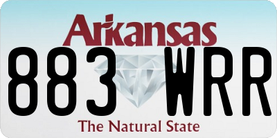 AR license plate 883WRR