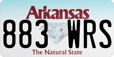 AR license plate 883WRS