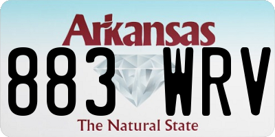 AR license plate 883WRV