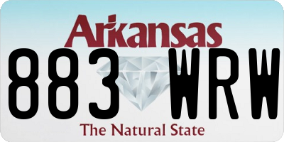 AR license plate 883WRW