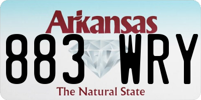 AR license plate 883WRY