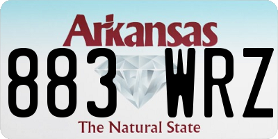 AR license plate 883WRZ