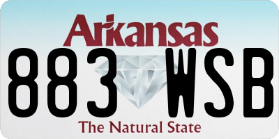 AR license plate 883WSB