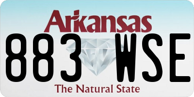 AR license plate 883WSE