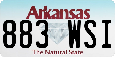 AR license plate 883WSI