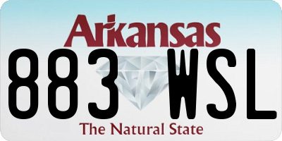 AR license plate 883WSL