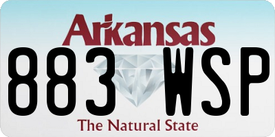 AR license plate 883WSP