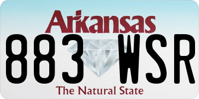 AR license plate 883WSR