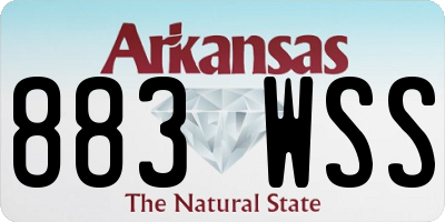 AR license plate 883WSS