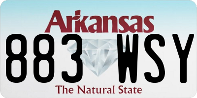 AR license plate 883WSY