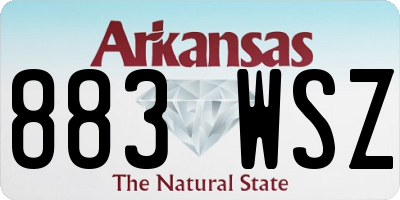 AR license plate 883WSZ