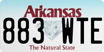 AR license plate 883WTE