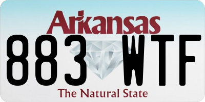 AR license plate 883WTF
