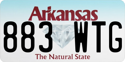 AR license plate 883WTG