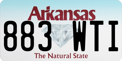 AR license plate 883WTI