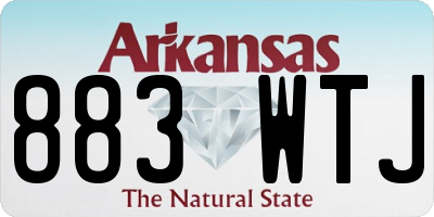AR license plate 883WTJ