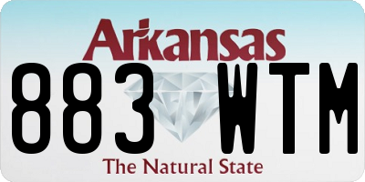 AR license plate 883WTM