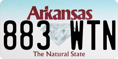 AR license plate 883WTN