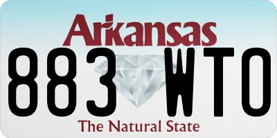 AR license plate 883WTO