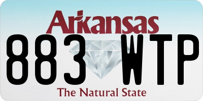 AR license plate 883WTP