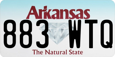 AR license plate 883WTQ