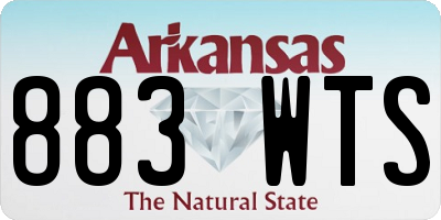 AR license plate 883WTS