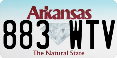 AR license plate 883WTV