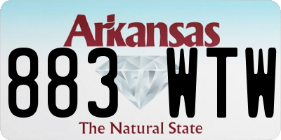 AR license plate 883WTW