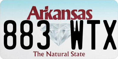 AR license plate 883WTX