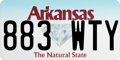 AR license plate 883WTY