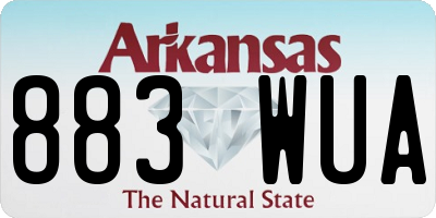 AR license plate 883WUA