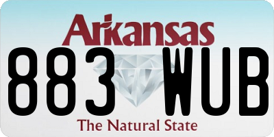 AR license plate 883WUB