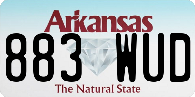AR license plate 883WUD