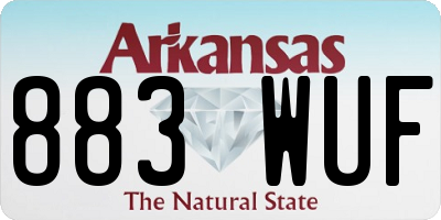 AR license plate 883WUF