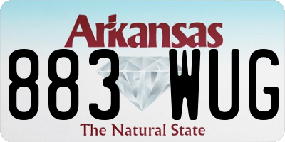 AR license plate 883WUG