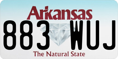 AR license plate 883WUJ