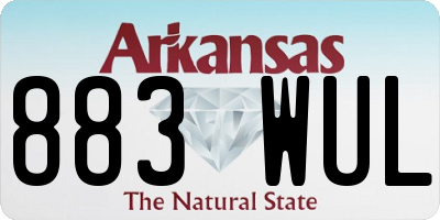 AR license plate 883WUL