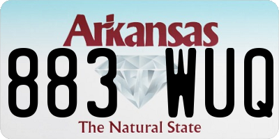 AR license plate 883WUQ